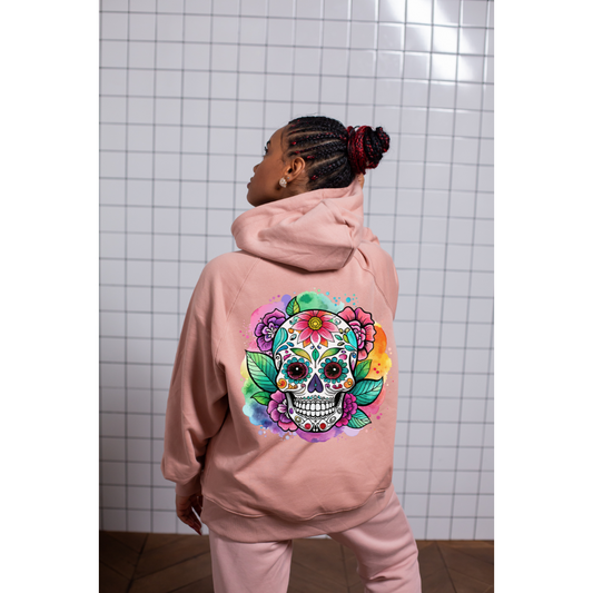 Colorful Skull Print Hoodie