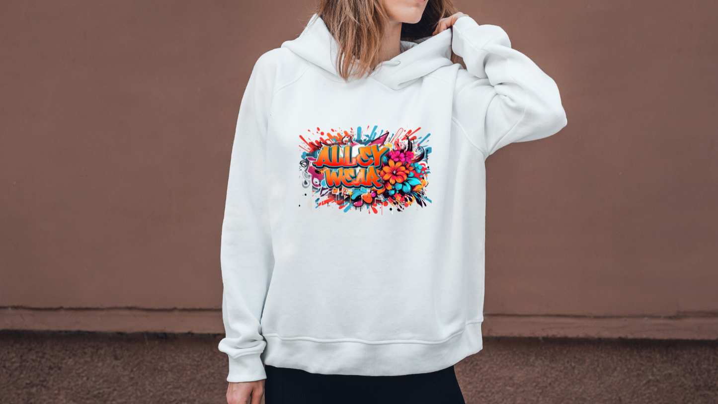 Floral Street Art Hoodie for Women